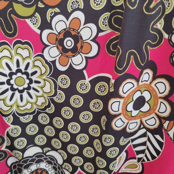 BCX Brown/Pink Halter Floral Top Size Small - Picture 5 of 12